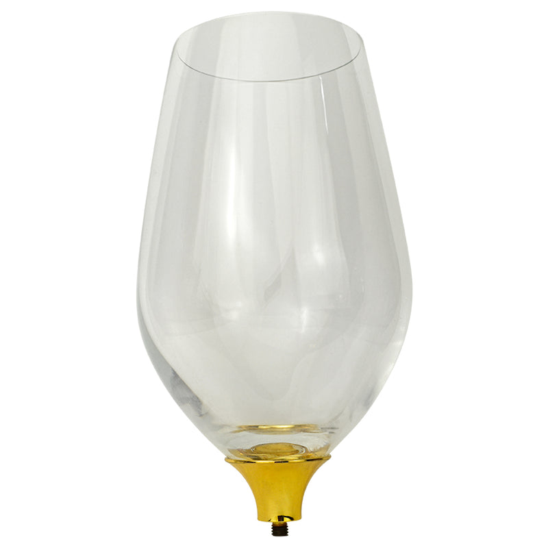 Wine Goblet Replacement Glass (Gold/Clear)