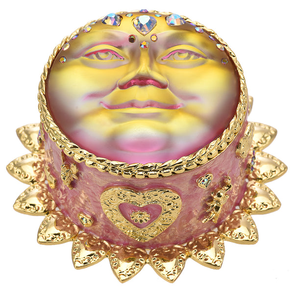 Mystic Sweetheart Seaview Moon 50mm Treasure Box (Goldtone/Mystic