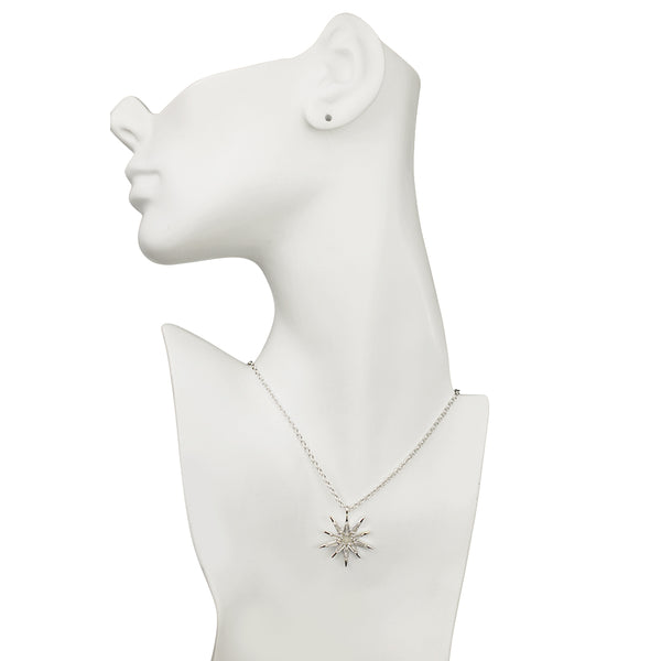 Star Of Wonder CZ Necklace (Silvertone) – Kirks Folly
