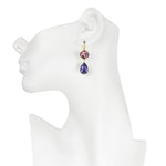 Goddess Leverback Earrings (Goldtone/Violet Lavender)