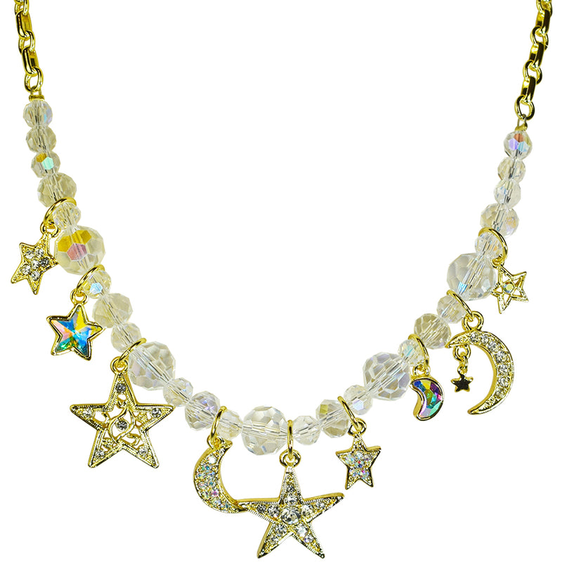 Crystal Star Dancer Necklace (Goldtone)