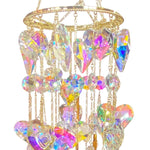 Forever Loved Crystal Heart Chandelier Windchime (Goldtone)(Signature Required)