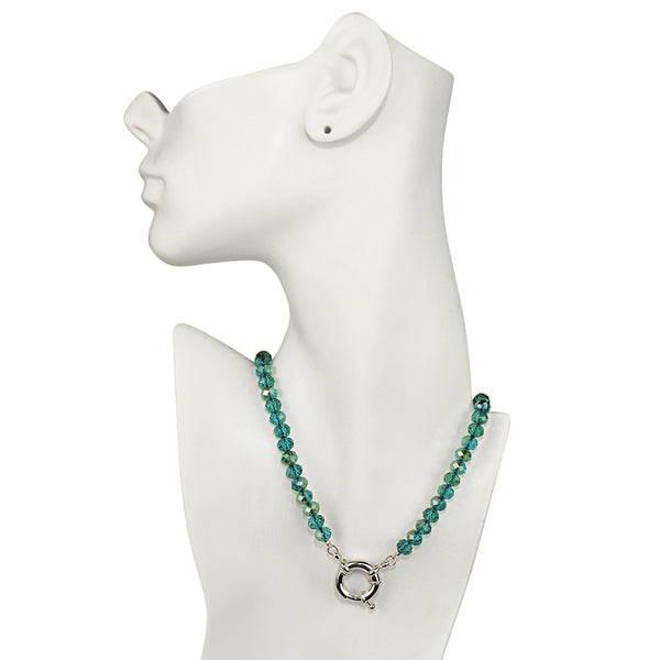 Crystalized 8mm Beaded Sailor Clasp Charm 18