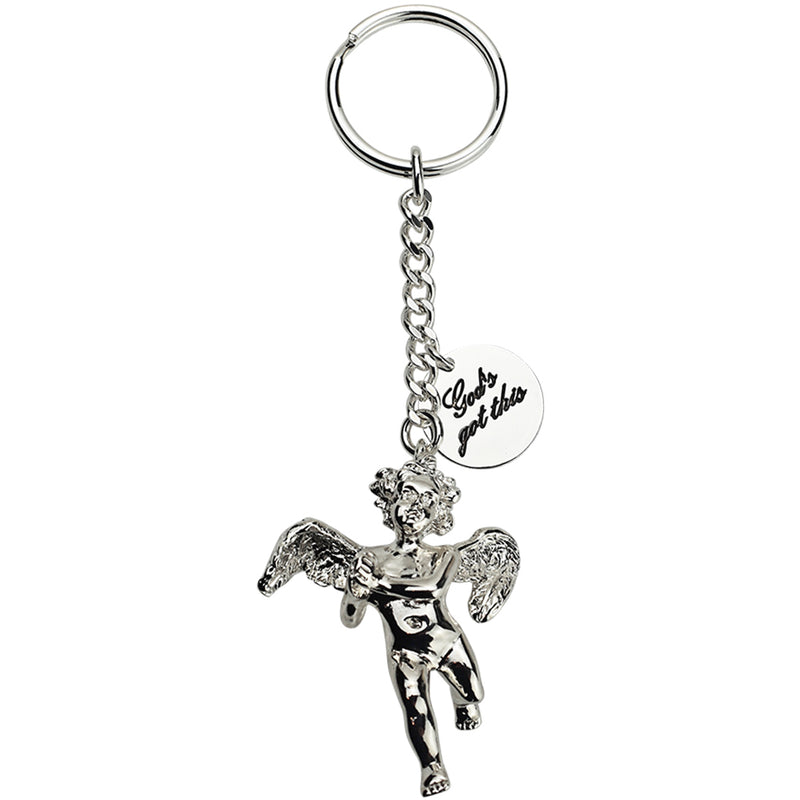 God's Got This Cupid Key Chain (Sterling Silvertone)