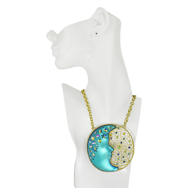 Venus Mystic Moon Shadow Dreamcatcher Ornament/Necklace (Goldtone