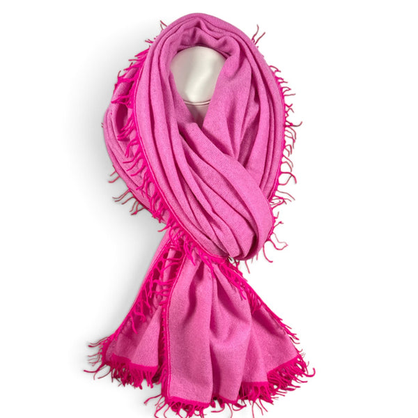 極美品 Montmartre New York Pink Oeil Scarf MONTMARTRE NEW YORK