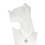 Crystal CZ Beloved Heart Necklace (Silvertone)