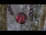 Mystic Goddess Seaview Moon Beaded Magnetic Bracelet (Goldtone/Large)