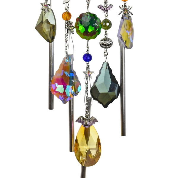 Witch's Coven Goddess Seaview Moon Wind Chime (Silvertone/Twilight Pur
