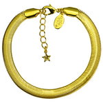 Sheer Elegance Serpentine Bracelet (Goldtone)