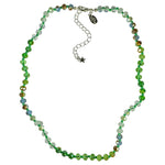 Divine Ombre 6mm Beaded Necklace (Sterling Silvertone/Green)