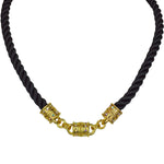 Mystic Cord Magnetic Interchangeable Necklace (Goldtone/Black)