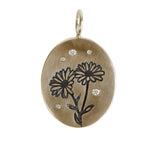 Heather B. Moore Daisy Oval Charm (14k Yellow Gold)