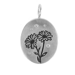 Heather B. Moore Daisy Oval Charm (Sterling Silver)