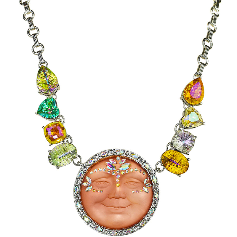 Empress Seaview Moon Cosmic Bliss Necklace (Silvertone)