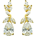 Endless Elegance CZ Pierced Earring (Goldtone/Icy Clear Crystal)