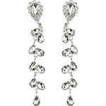 Waterfall Dancing Drops Pierced Earrings (Sterling Silvertone)