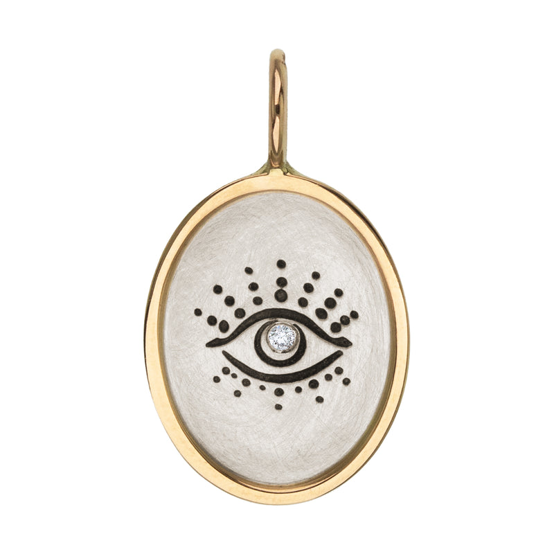 Heather B. Moore Evil Eye Oval Charm