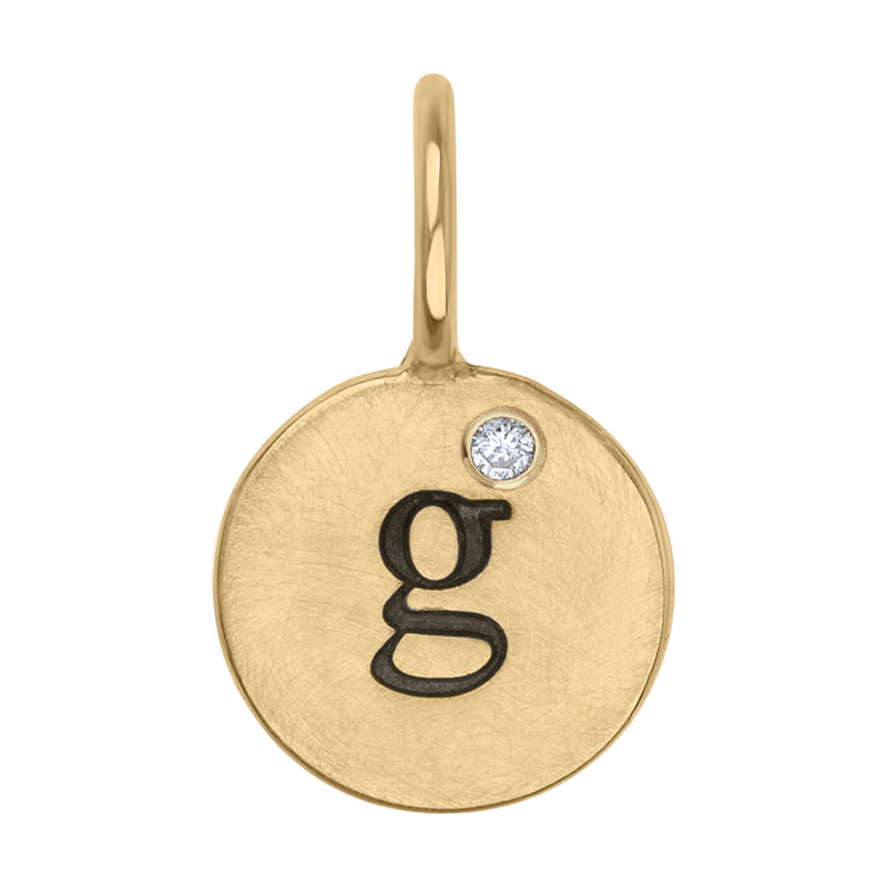 Heather B. Moore Gold Single Initial Round Charm