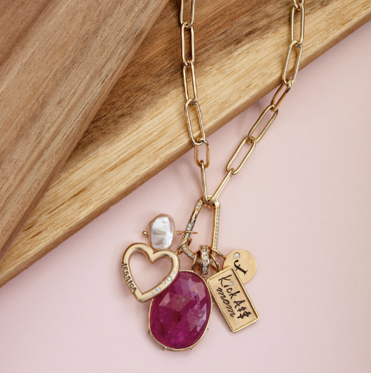 Heather B. Moore Gold Single Initial Round Charm