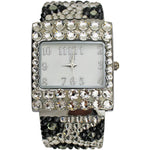 Jungle Goddess Cuff Bracelet Watch (Silvertone)