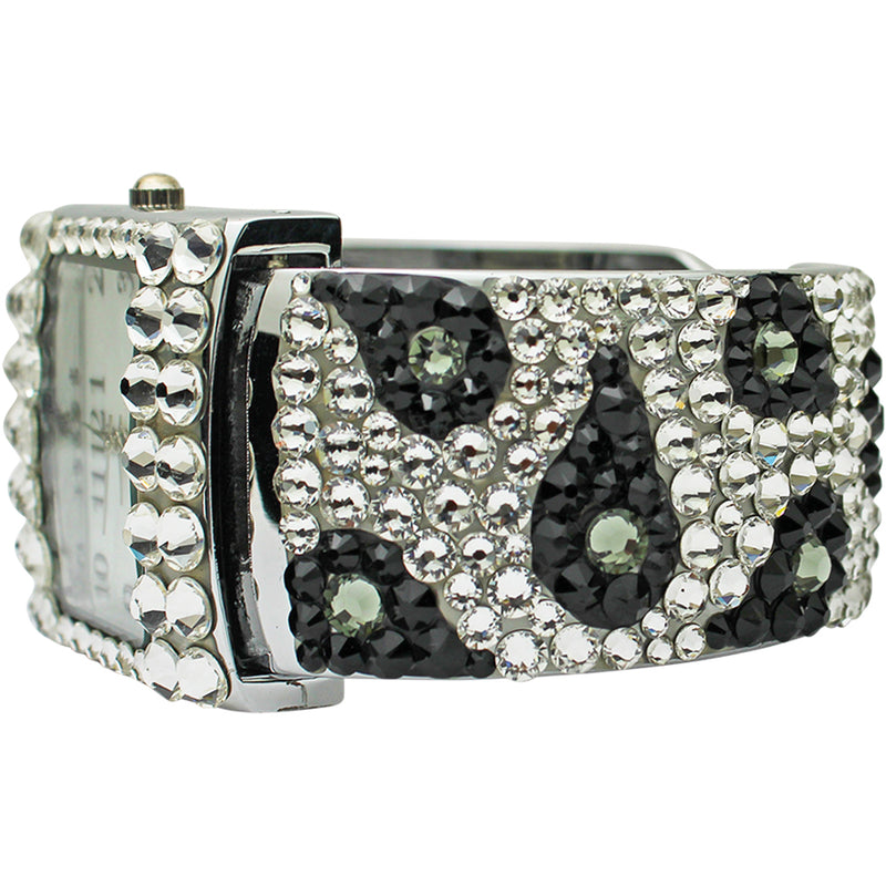 Jungle Goddess Cuff Bracelet Watch (Silvertone)