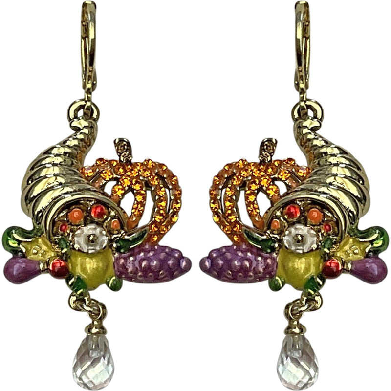 Cornucopia Leverback Earrings (Goldtone)