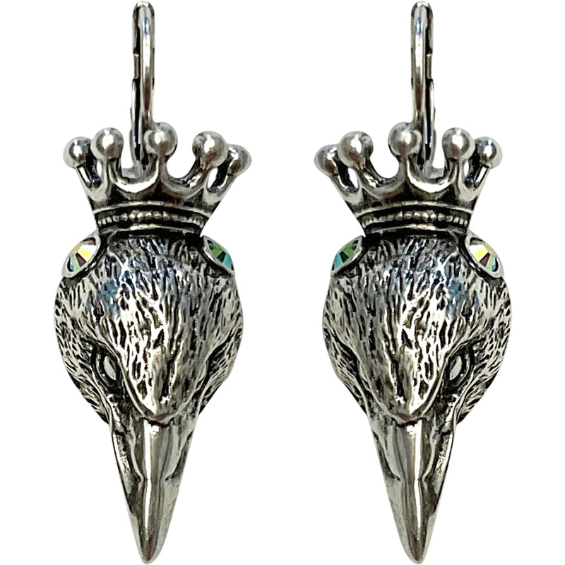 "One Of A Kind" Raven Queen Leverback Earrings (Silver Ox)
