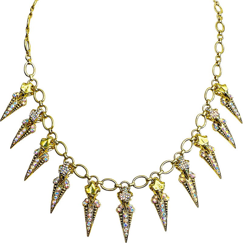 "One Of A Kind" Couture Ravishing Raven Chain Necklace (Goldtone)