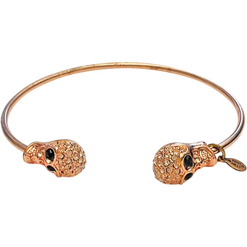 "One Of A Kind" Eternal Sparkle Skull Cuff Bracelet (Copper Ox)