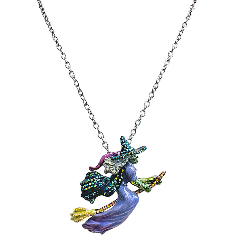 "One Of A Kind" Witch Of The West Pin Pendant With Chain Necklace (Silvertone)