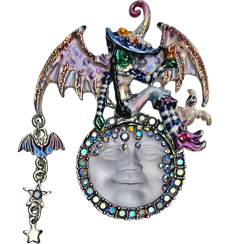 "One Of A Kind" Endora Goddess Seaview Moon Witch Pin (Silvertone)