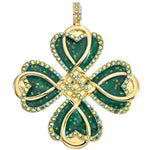 Four Leaf Clover Heart Magnetic Enhancer (Goldtone)