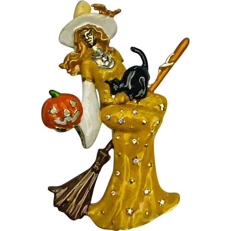 Stella By Starlight Witch Pin Pendant (Goldtone)