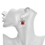 When A Bell Rings An Angel Gets Its Wings Leverback Earrings (Sterling Silvertone)