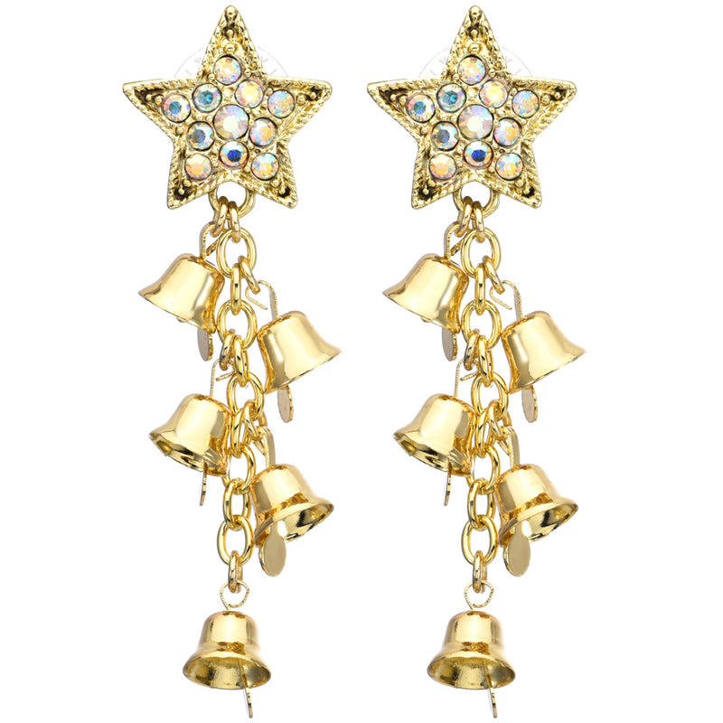 Angel Bells Pierced Earrings (Goldtone)