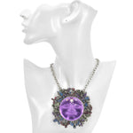 Venus Illusion Murder Of Crows Necklace Ornament (Silver Ox/Violet Illusion)