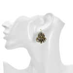 Crystal Vampire Medusa Leverback Earrings (Brass Ox)