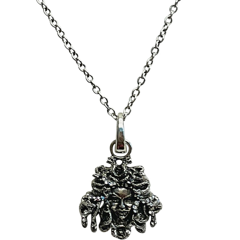 "One Of A Kind" Crystal Vampire Medus Open Ring Charm Necklace (Silver Ox)