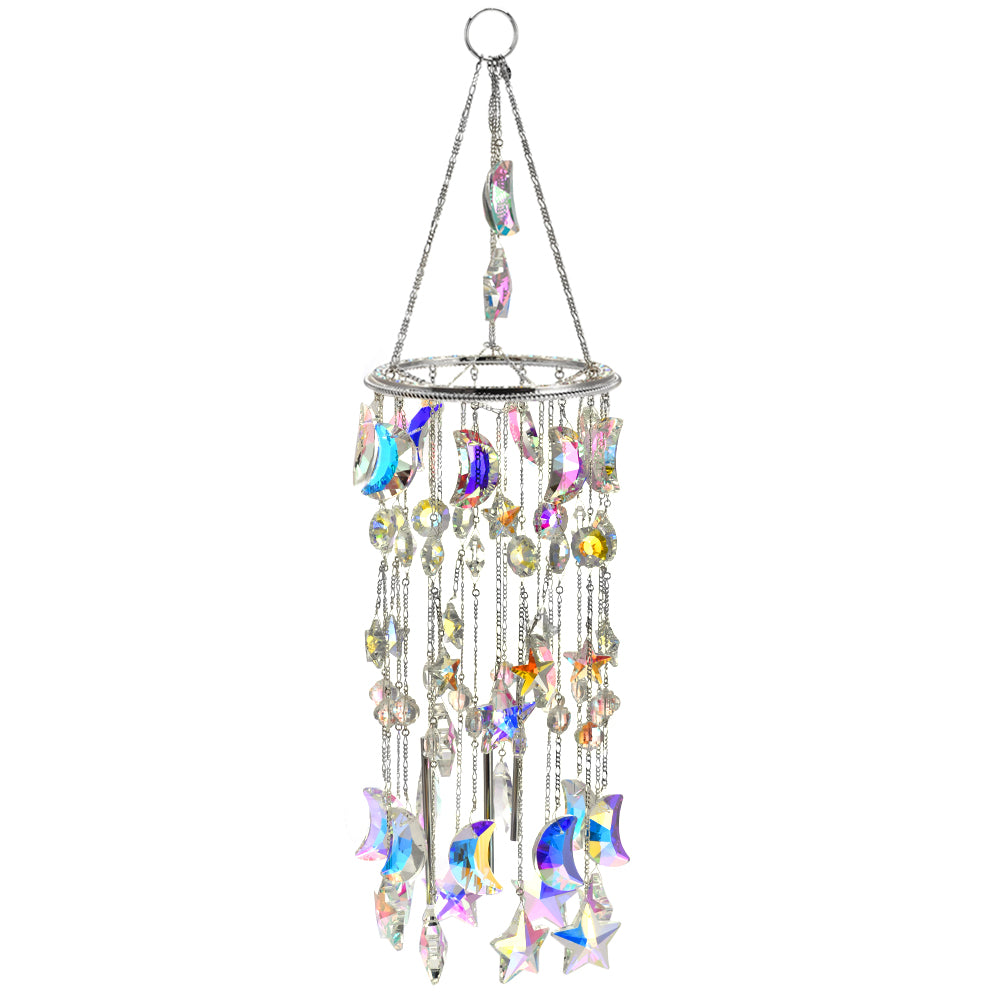 Moonlit Night Crystal Wind Chime (Sterlilng Silvertone) (Signature