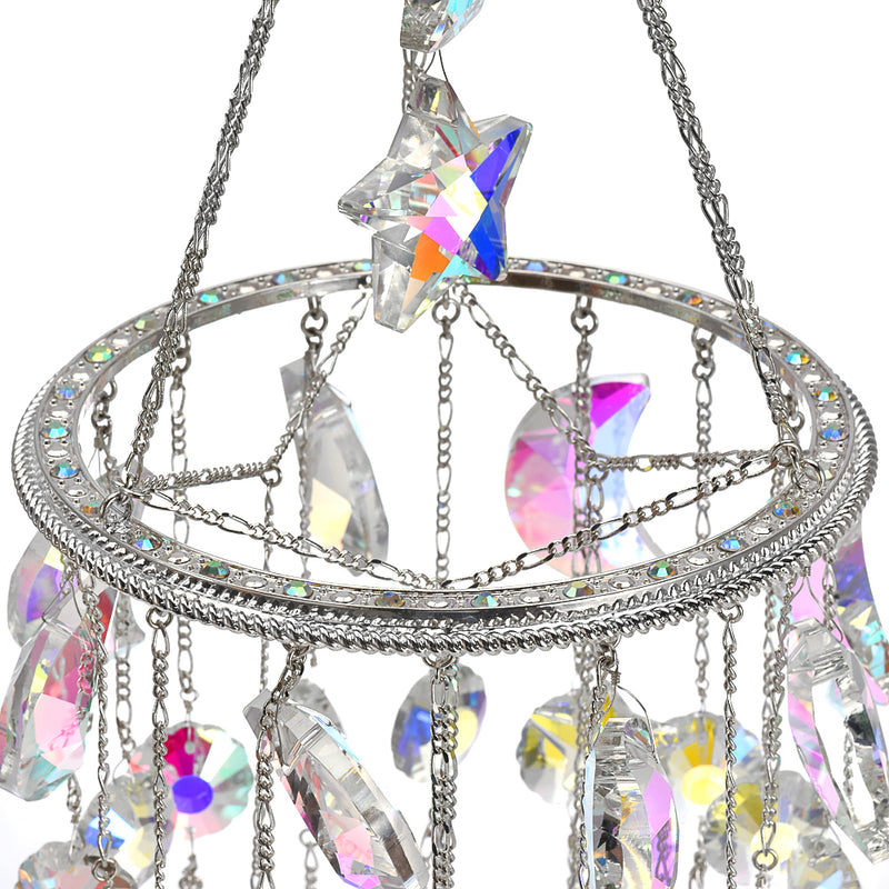 Moonlit Night Crystal Wind Chime (Sterlilng Silvertone) (Signature Required at Delivery)