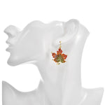 Festival Of Fall Leaf Leverback Earrings (Goldtone)