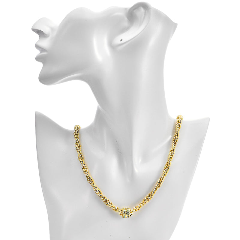 Ritzy Rope Weave Magnetic 30" Interchangeable Necklace (Goldtone)