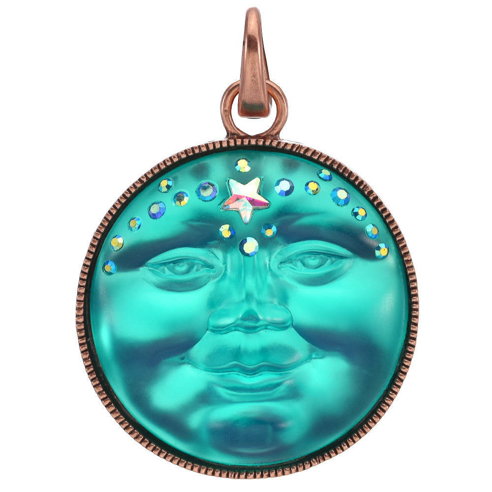 アクセサリー moon Venus Seaview Moon 35mm Open Ring Charm (Copper Ox/Azure) – Kirks