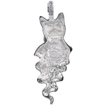 Ghost Kitty Magnetic Enhancer (Sterling Silvertone/Jet)