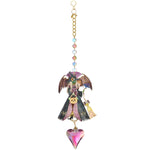 Divine Diva Witch & Lavender Aphrodite Heart Ornament (Goldtone)