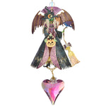 Divine Diva Witch & Lavender Aphrodite Heart Ornament (Goldtone)