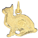 Tuxedo Kitty Open Ring Charm (Goldtone)