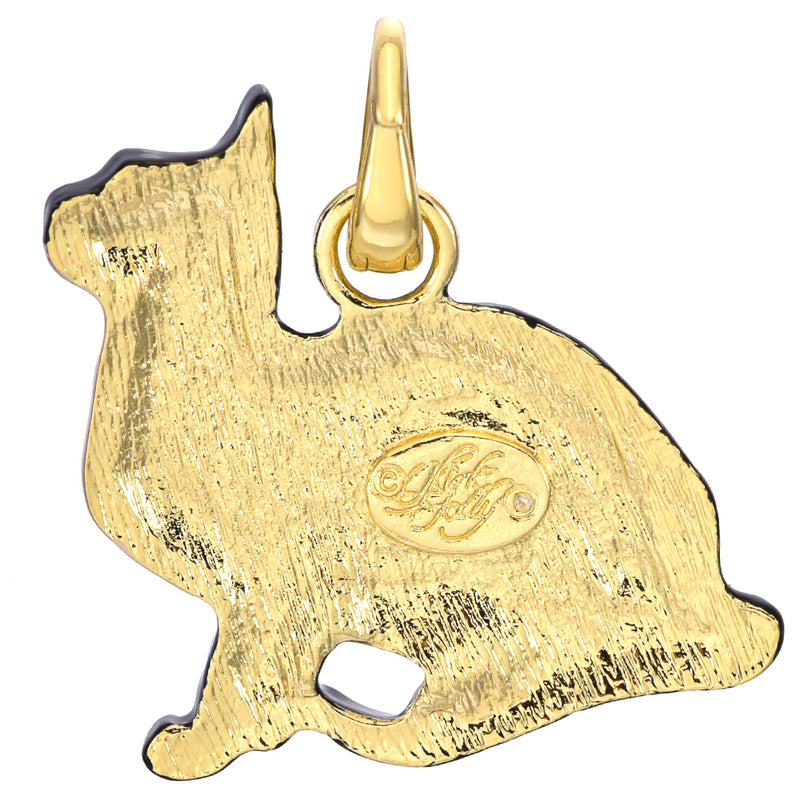 Tuxedo Kitty Open Ring Charm (Goldtone)