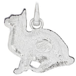 Tuxedo Kitty Open Ring Charm (Sterling Silvertone)